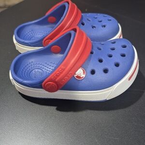 Crocs Kids Blue and Red Clogs